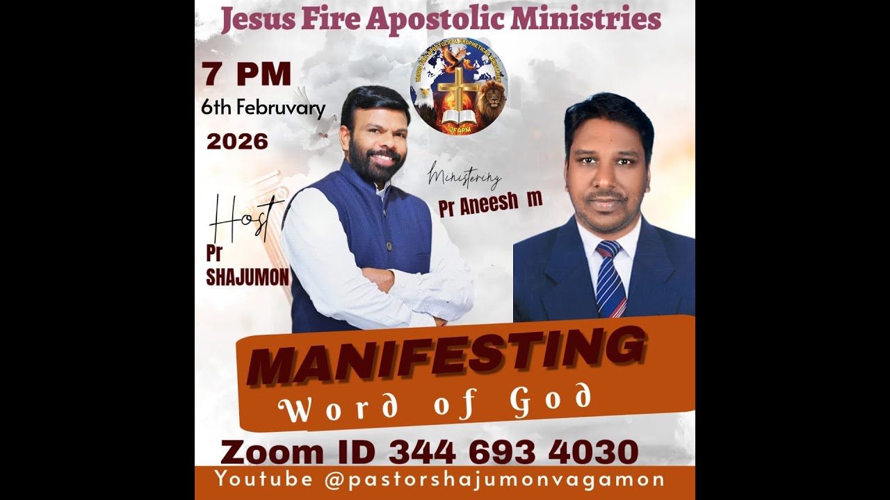 🔴Pr.Aneesh M • Word for Today • Jesus Fire Apostolic Ministries • January 2025