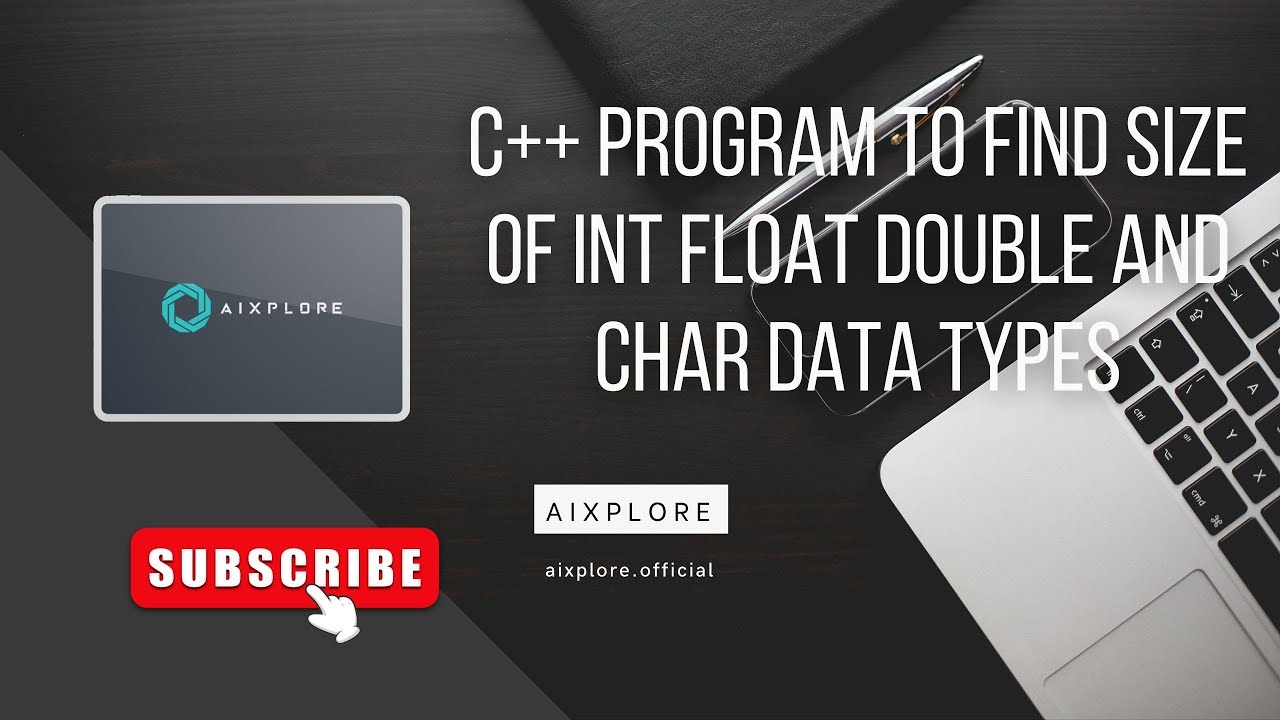 C++ PROGRAM TO FIND SIZE OF INT FLOAT DOUBLE AND CHAR DATA TYPES