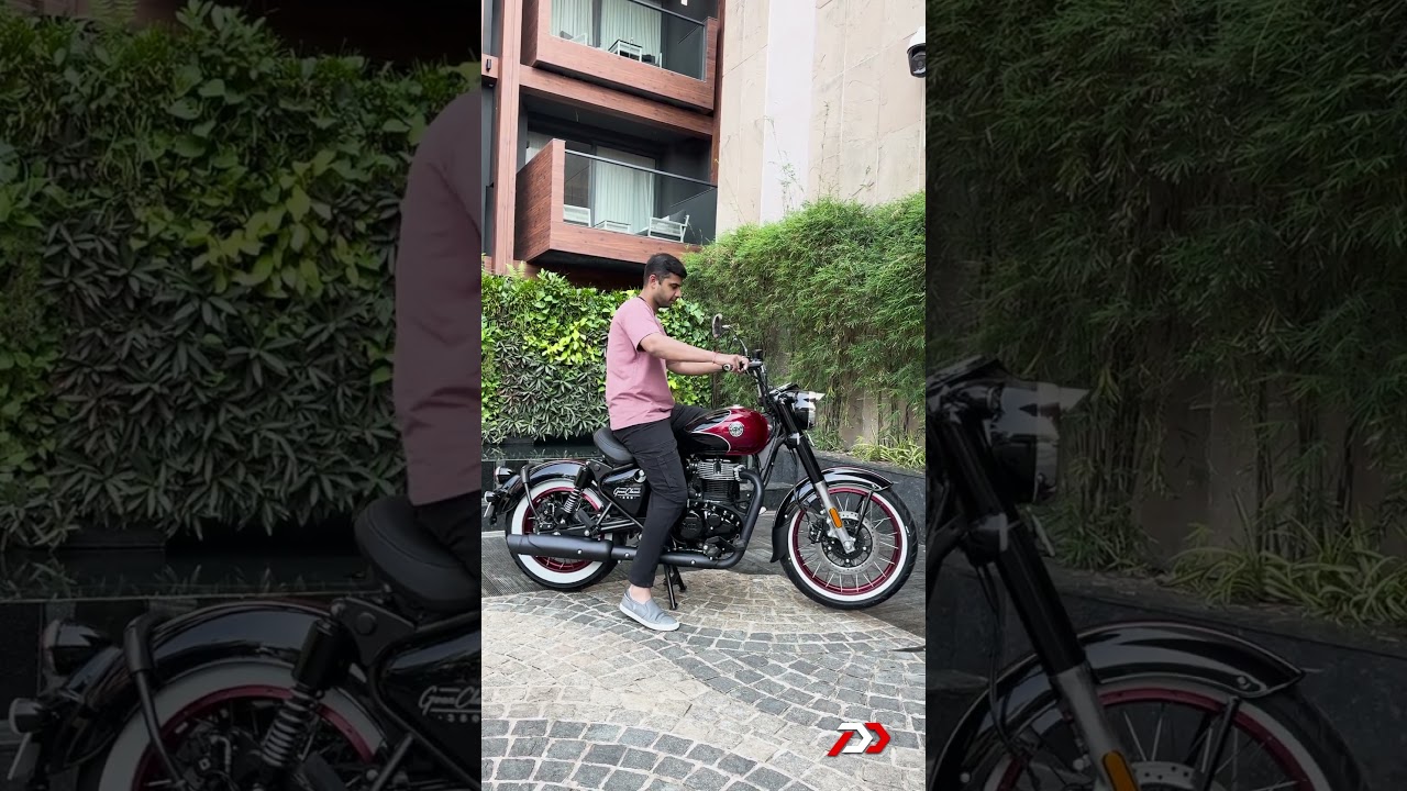 Here's the riding posture on the Royal Enfield Goan Classic 350! Watch our First Ride video now.