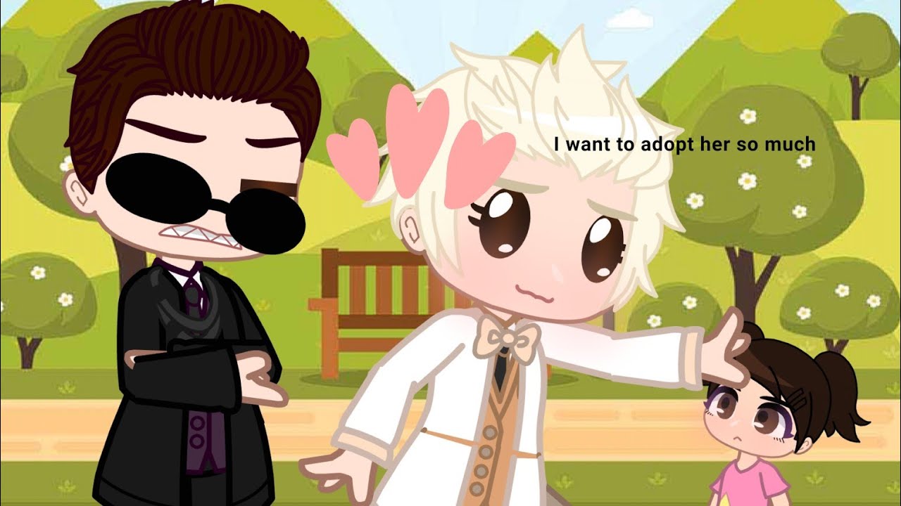 Three year old me meets Aziraphale and Crowley. (No sound)