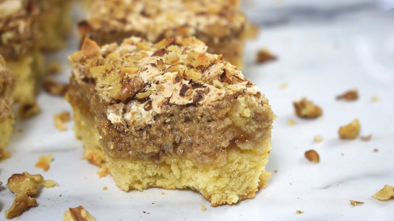 London Bars Recipe - Walnut Bars