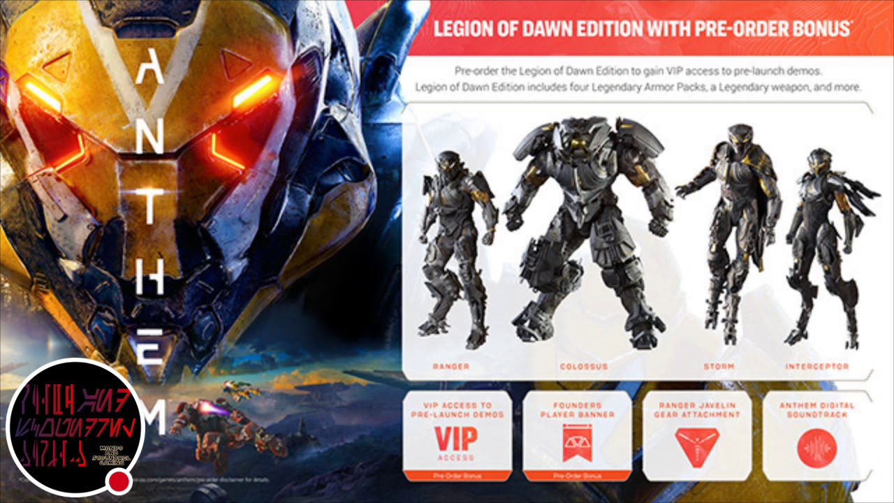 Anthem: The Legion of Dawn Edition vs. The Standard Edition