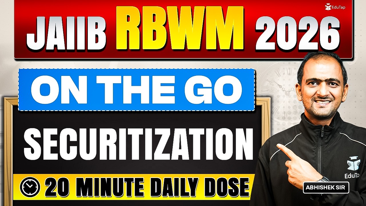JAIIB RBWM Online Free Classes 2026 | Securitization Concept & Question | JAIIB May 2026