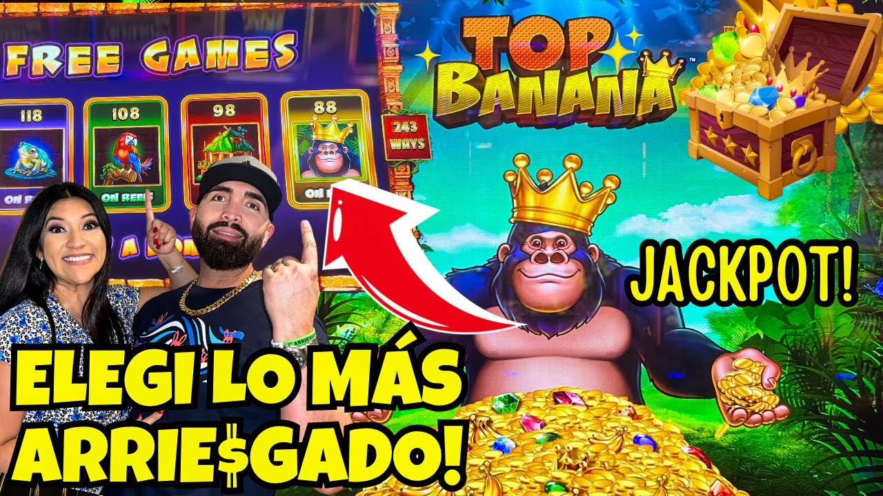 🦍 ELEGI LO MAS ARRIESGADO Y PAGÓ UN JACKPOT ! TOP BANANA SLOT MACHINE EN LAS VEGAS