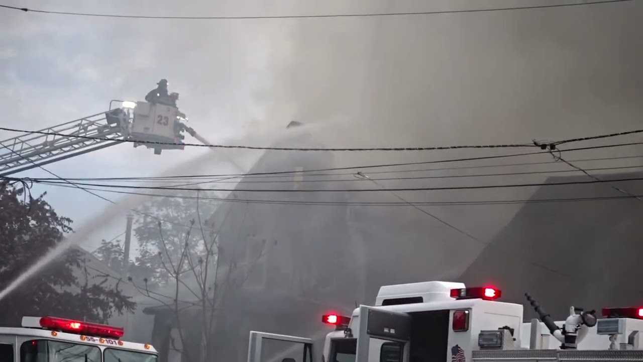 SOUTH BOUND BROOK NEW JERSEY WORKING STRUCTURE FIRE 4/25/25  SOMERSET COUNTY THIRD ALARM FIRE