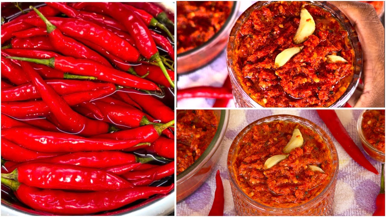 నోరూరించే పండు మిరపకాయ🌶️నివ్వల పచ్చడి నెలల తరబడి నిల్వ ఉండే Red Chilli Pickle 😋| Pandu Mirapakaya