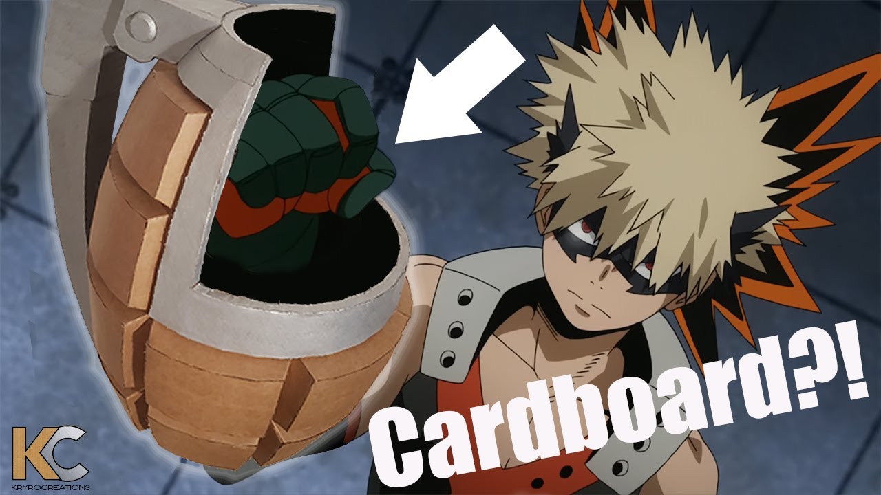 Making Bakugo's Gauntlet from CARDBOARD - DIY - My Hero Academia