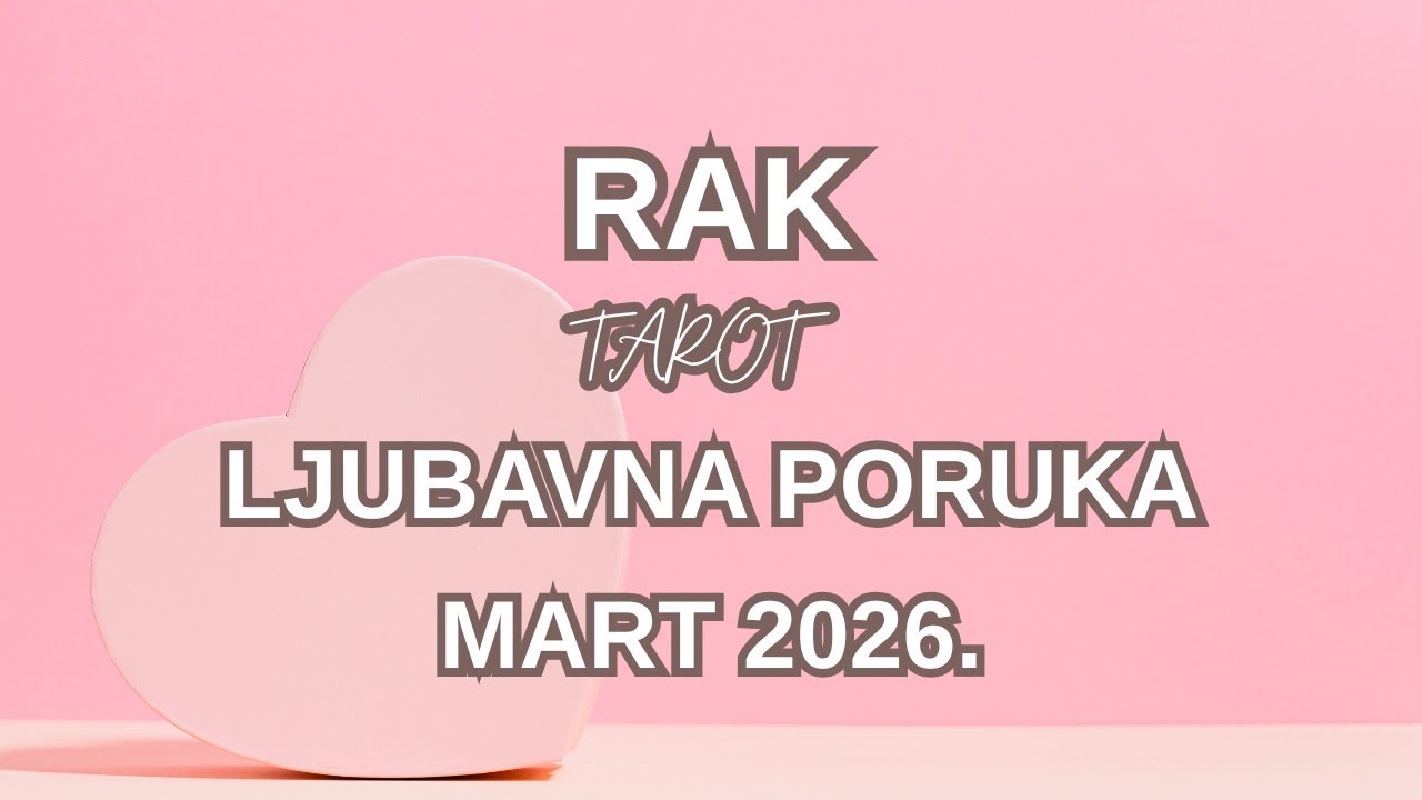 RAK ♋ Kraj teške priče i zdrav nov početak ❤️ LJUBAVNA PORUKA MART TAROT 