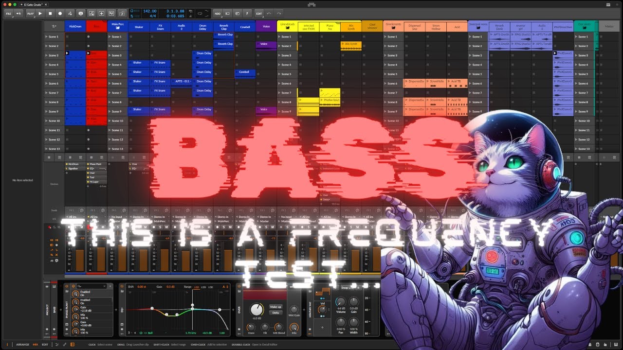 Let's make a Space Cat like square bass in the Grid.