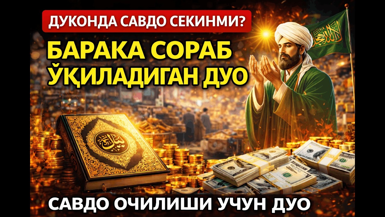 КУН ФАЯКУН! Савдони очувчи Қуръон ояти, ҳар томондан ризқ жалб қилувчи, баракали бизнес учун