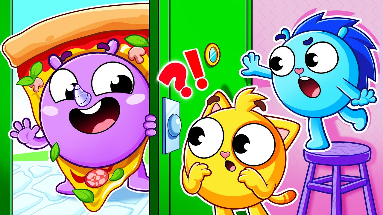 Knock Knock! 🚪🎁 Funny Faces Behind the Door! Kids Songs🐱🐨🐰🦁And Nursery Rhymes by Baby Zoo