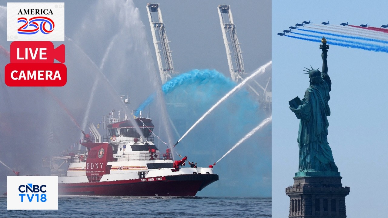 America 250 LIVE: New York Welcomes Tall Ships Parade Into NYC Harbor Ahead of Sail4th 250 | N18G
