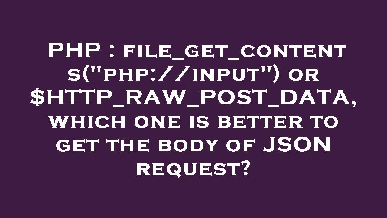 PHP : file_get_contents(
