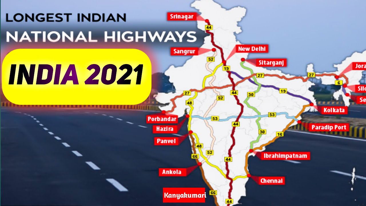 Top 10 Longest Highway in India(2021)