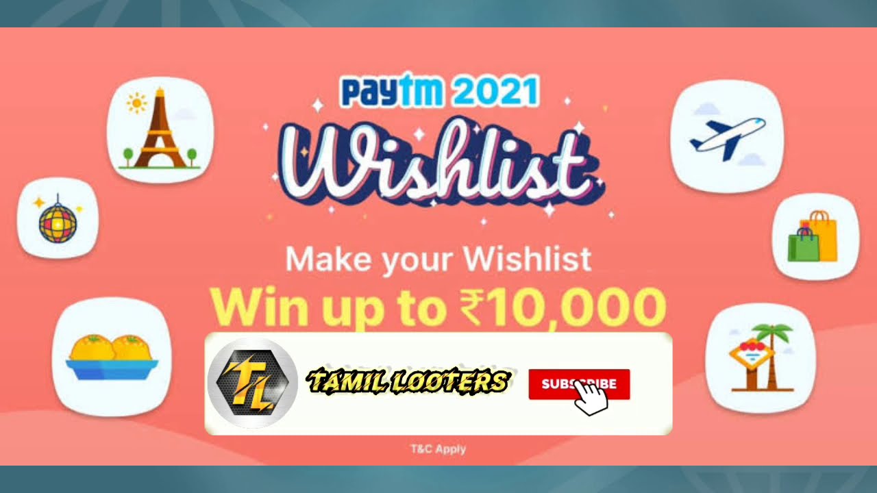 #paytm wishlist 2021 paytm latest offer tamil
