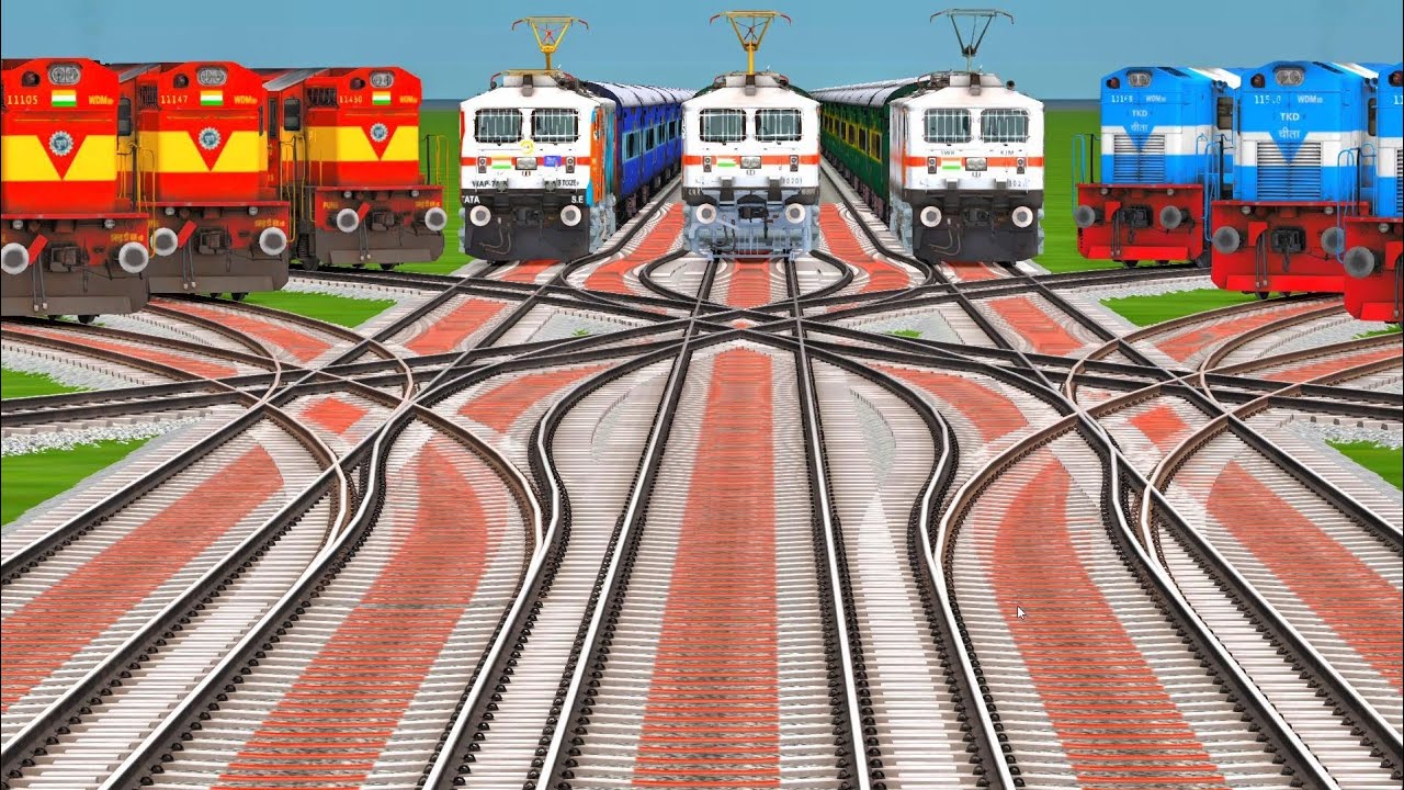 High-Speed Train vs Impossible Bumpy Tracks 🔥 | Crazy Physics