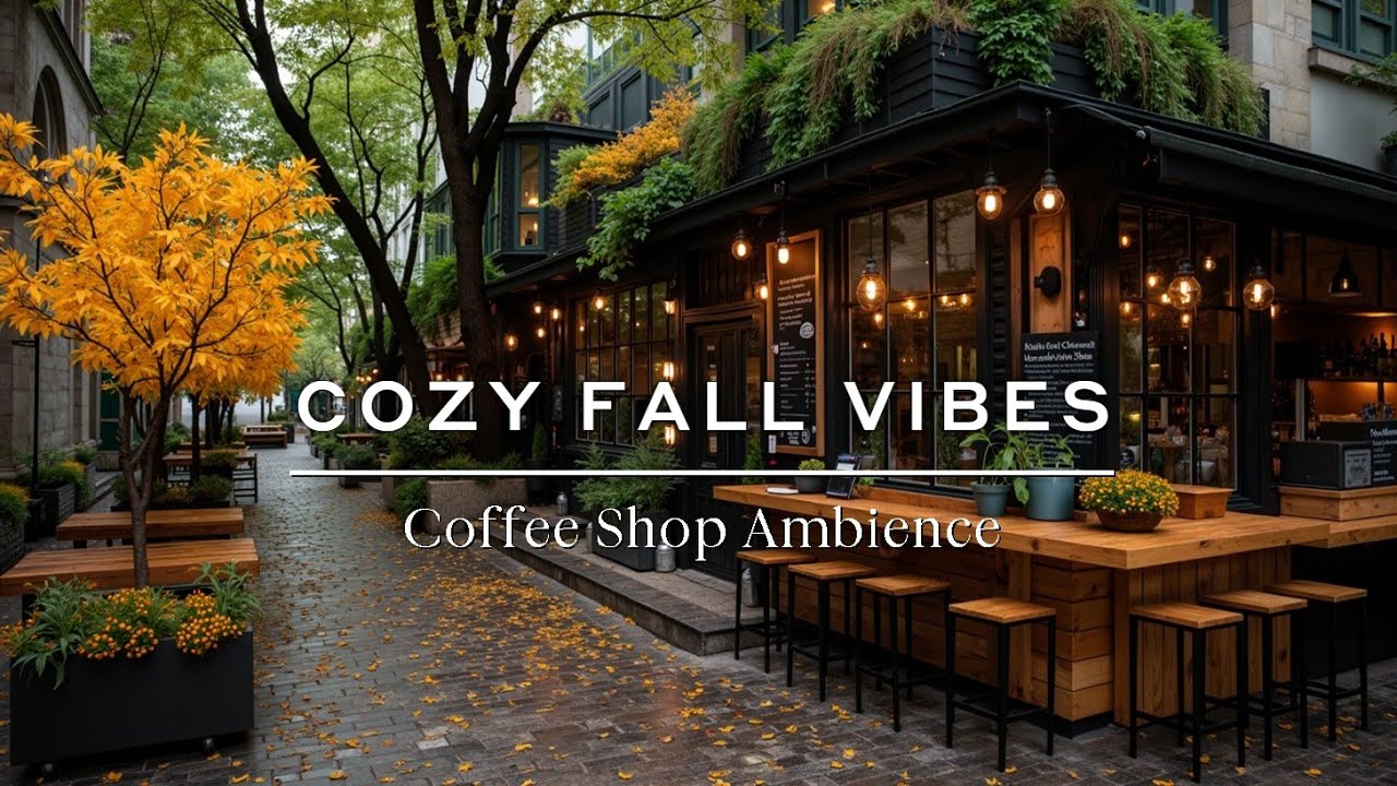 Jesienna Atmosfera Kawiarni ☕ Łagodny Jazz Pianinowy na Przytulne Jesienne Wieczory i Relaks