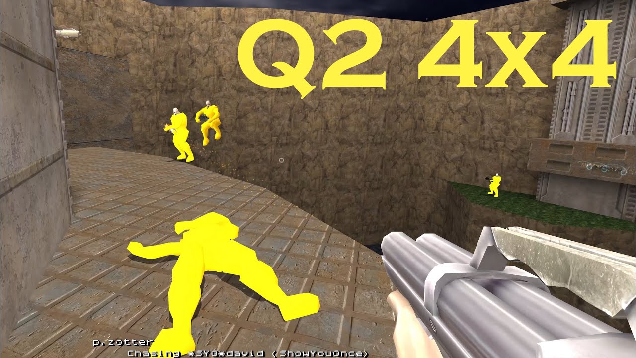 Quake2 4x4 SYO (david, fasadin, shugg, norman) vs p (DM, zotter, ZYGA, rul) q2dm1 26.11.2023
