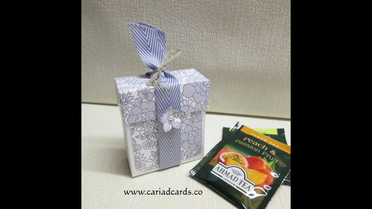 Stampin Up Something Lacy Tea Bag Holder Box
