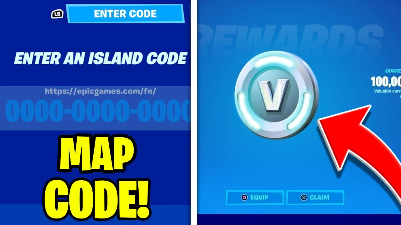 Новый БЕСПЛАТНЫЙ КОД КАРТЫ V BUCKS в Fortnite! (Секретный глюк)