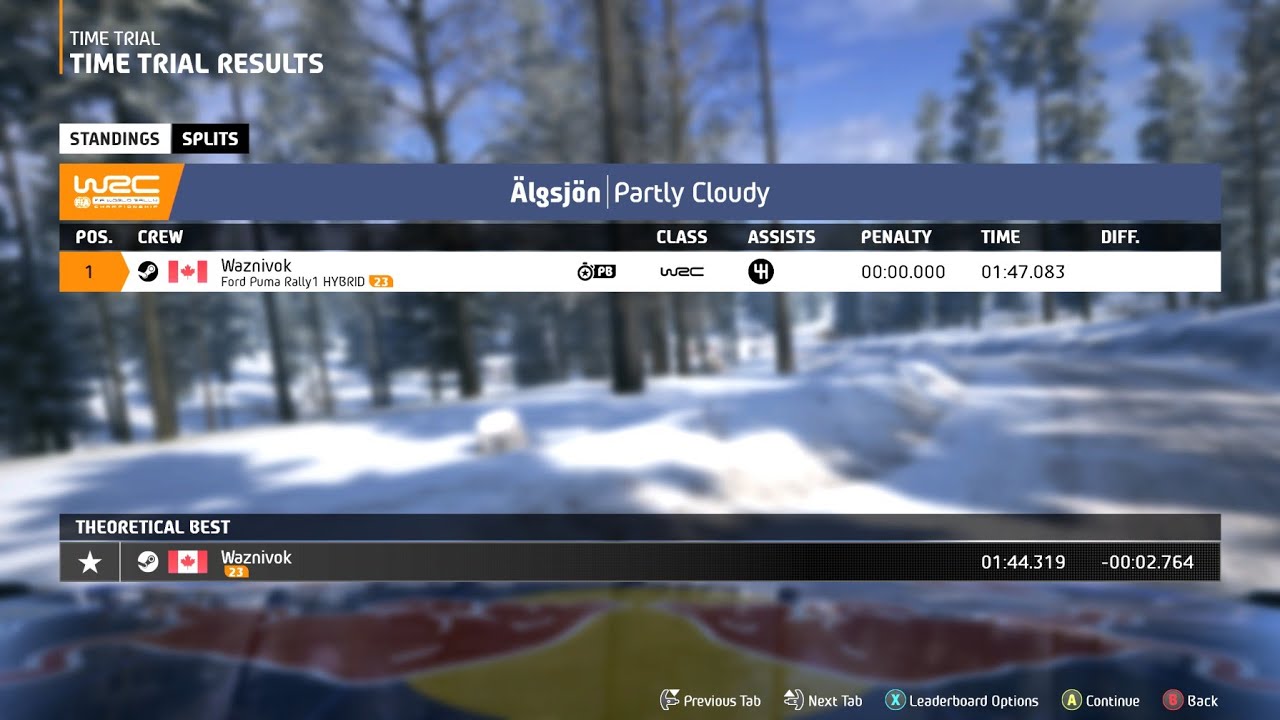 Älgsjön | EA-WRC | Logitech G920 | 1:47:083
