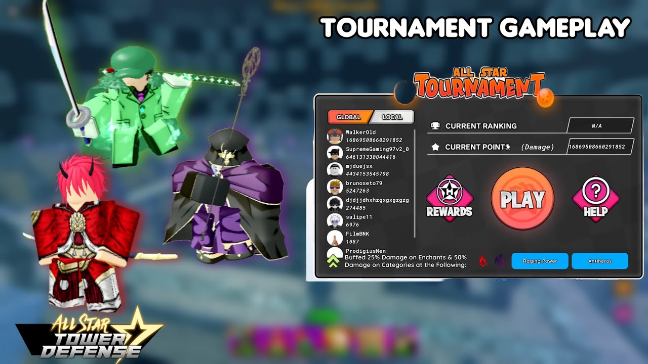 How To Get 17 oC Dmg On New Map Tournament | Astd | All Star Tower Defense