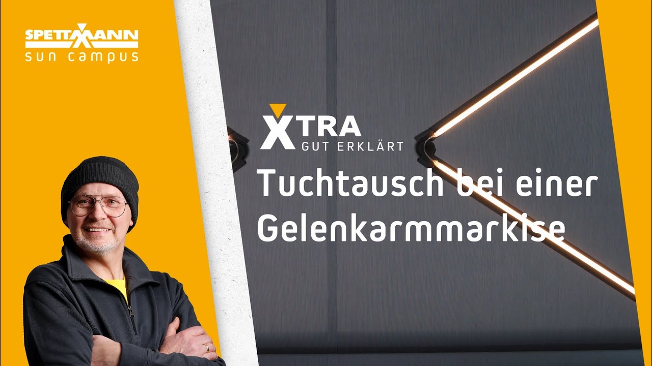 Tuchtausch bei Gelenkarmmarkise einfach erklärt | Markisentuch wechseln Schritt für Schritt