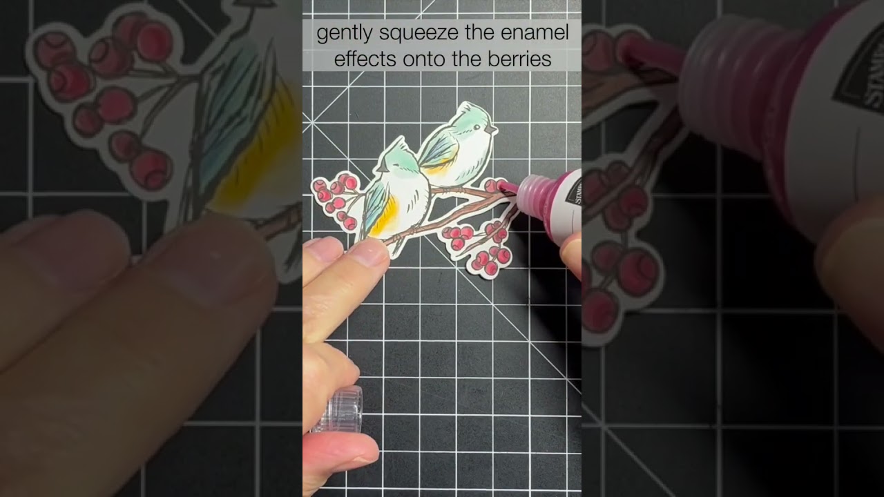 Add 3D Glam with Pearlized Enamel Effects - A Stampin' Pretty 1 Minute to WOW! Video Tutorial