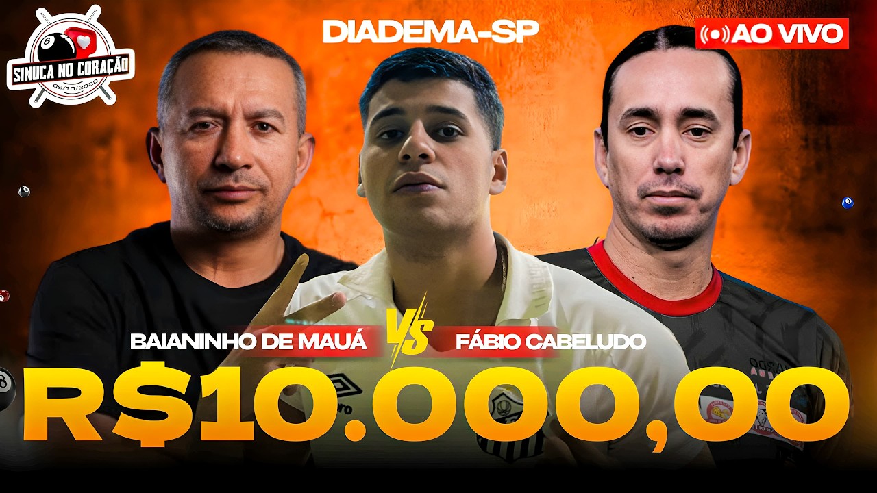 11/03 - BAIANINHO DE MAUA VS FABIO CABELUDO - SINUCA AO VIVO EM DIADEMA SP