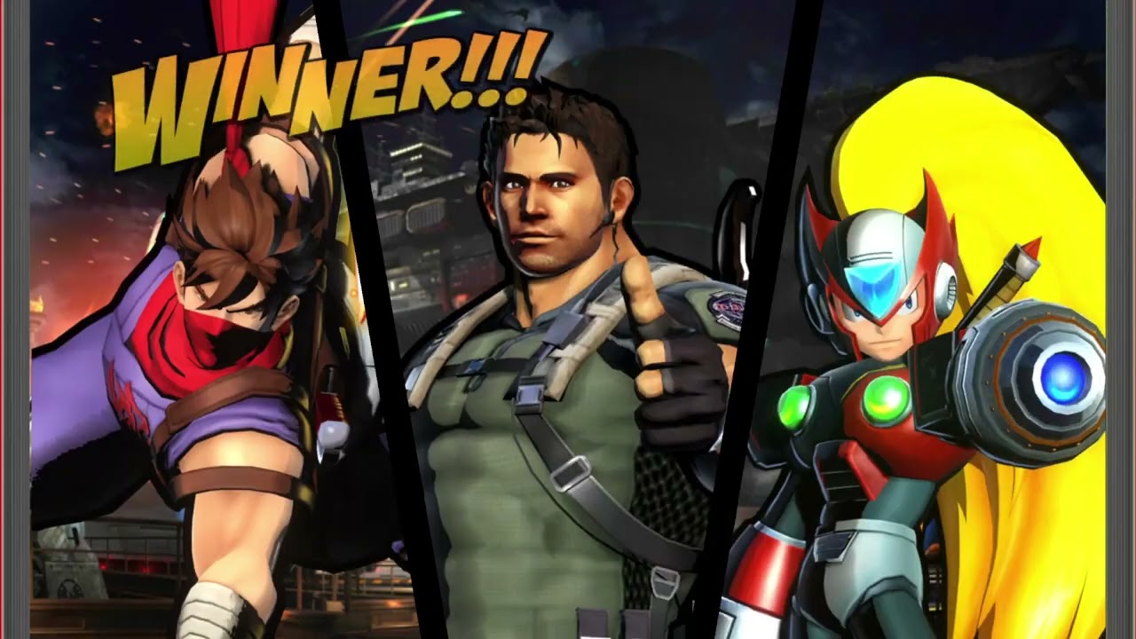 Ultimate Marvel vs Capcom 3: Chris, Zero, and Strider Hiryu arcade playthrough