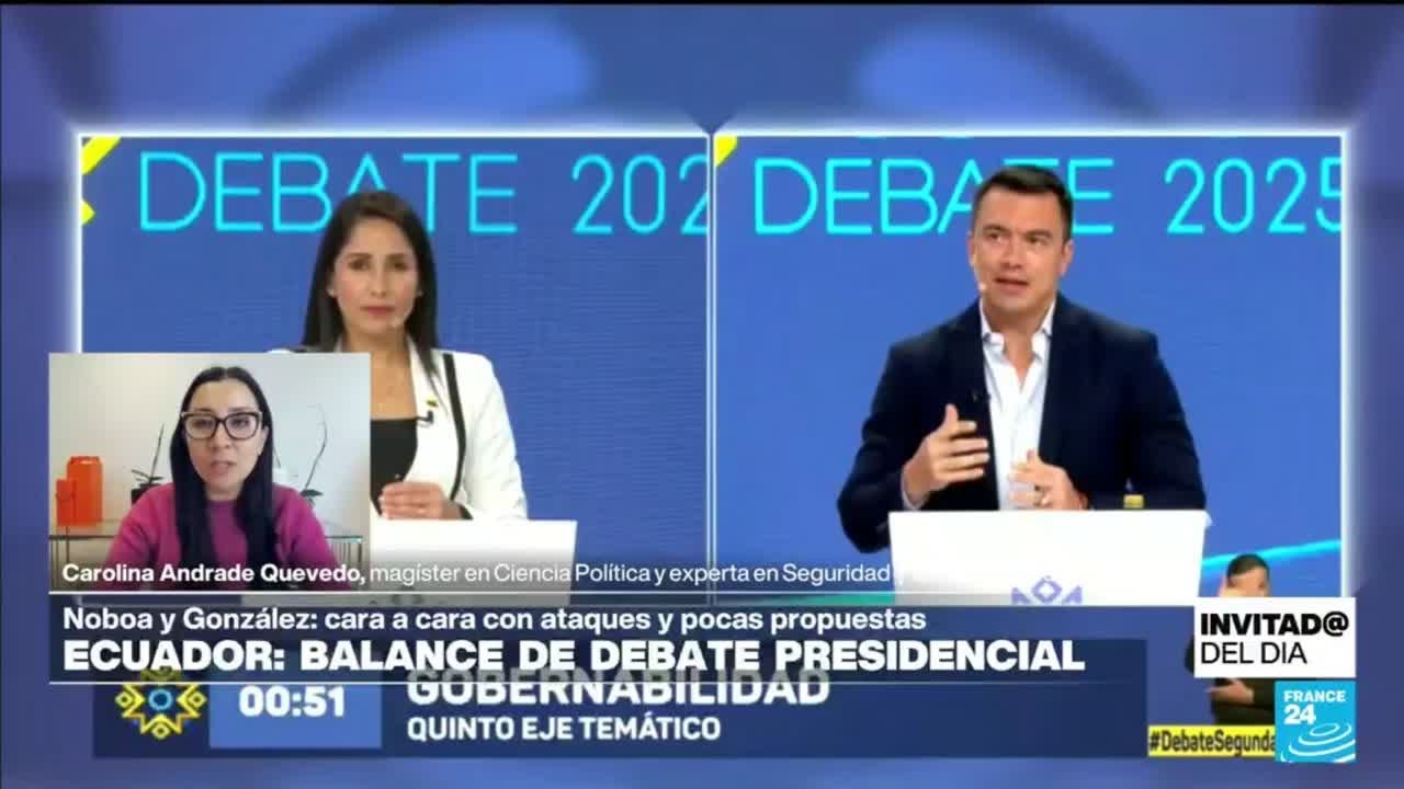 ¿Qué deja el debate presidencial entre Daniel Noboa y Luisa González en Ecuador?