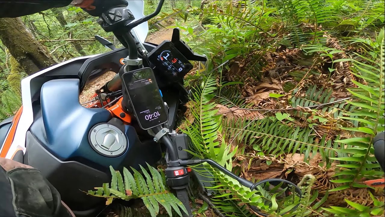 KTM 890 Adventure R 2023 goes on Single Track to play with Dirt bikes and crash.