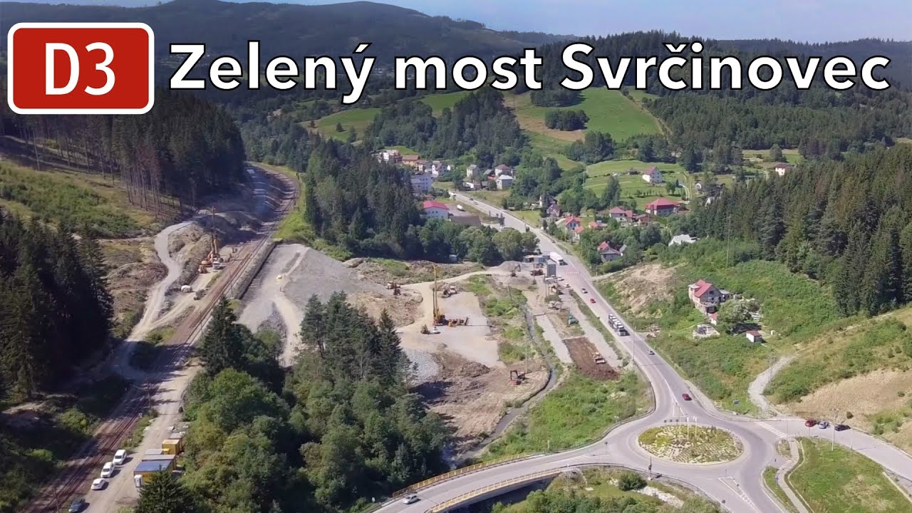 Výstavba D3 Zelený most Svrčinovec (august 2023)