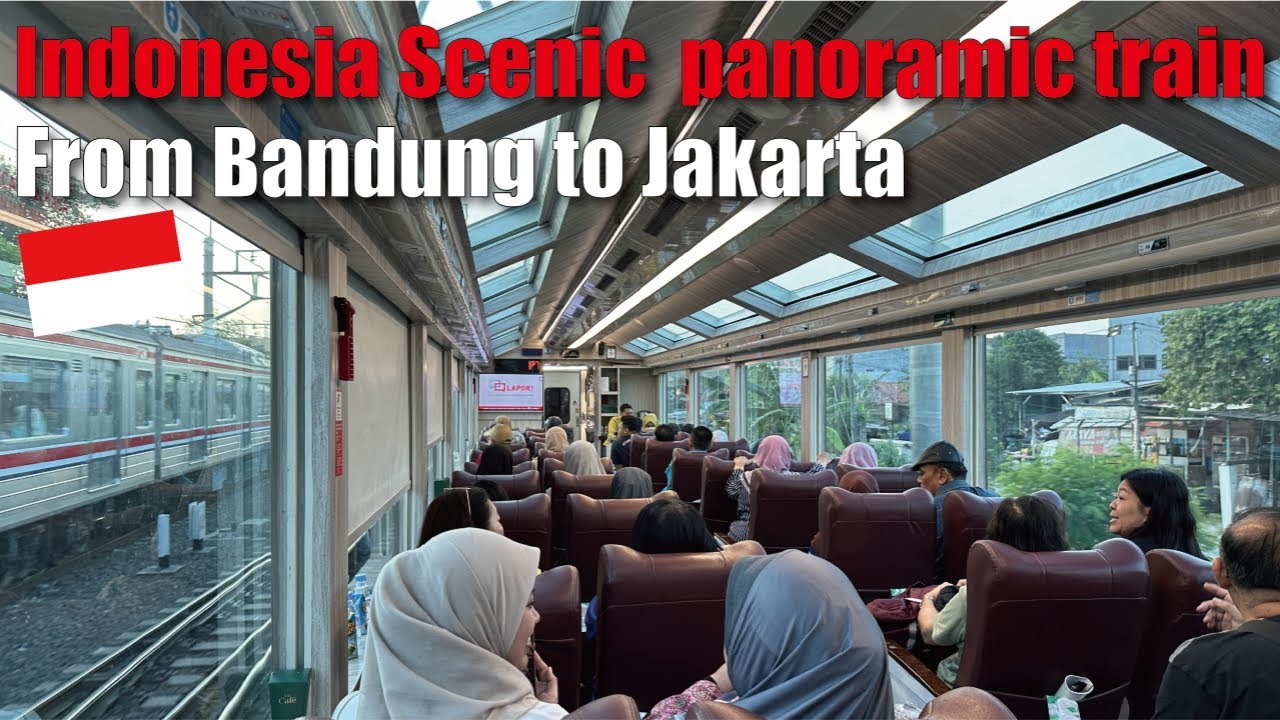 Bandung to Jakarta Gambir by Panoramic train in Indonesia