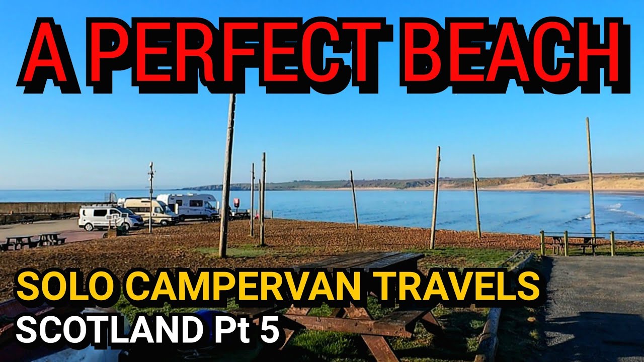 A PERFECT BEACH! SOLO Campervan Travels. SCOTLAND. Pt 5. Port Erroll. Cruden Bay. New Slains Castle.