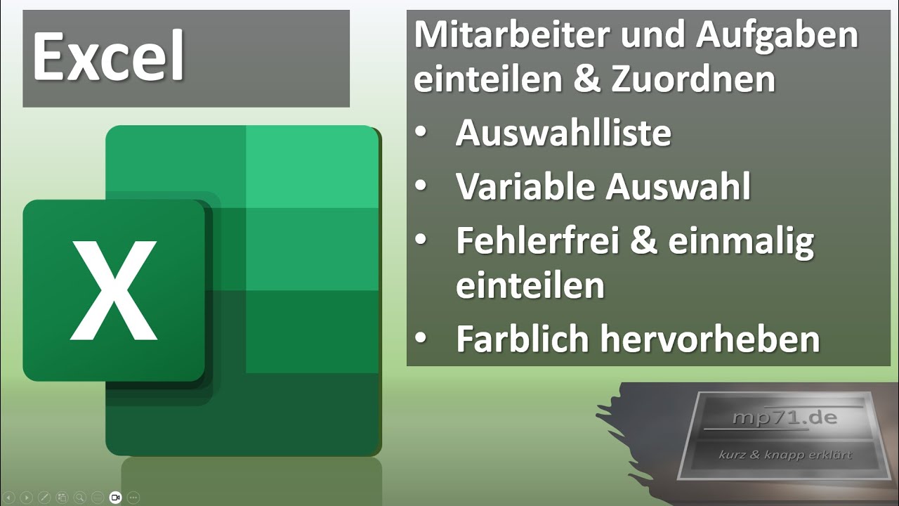 Effiziente Mitarbeiterzuweisung und -einteilung in Excel