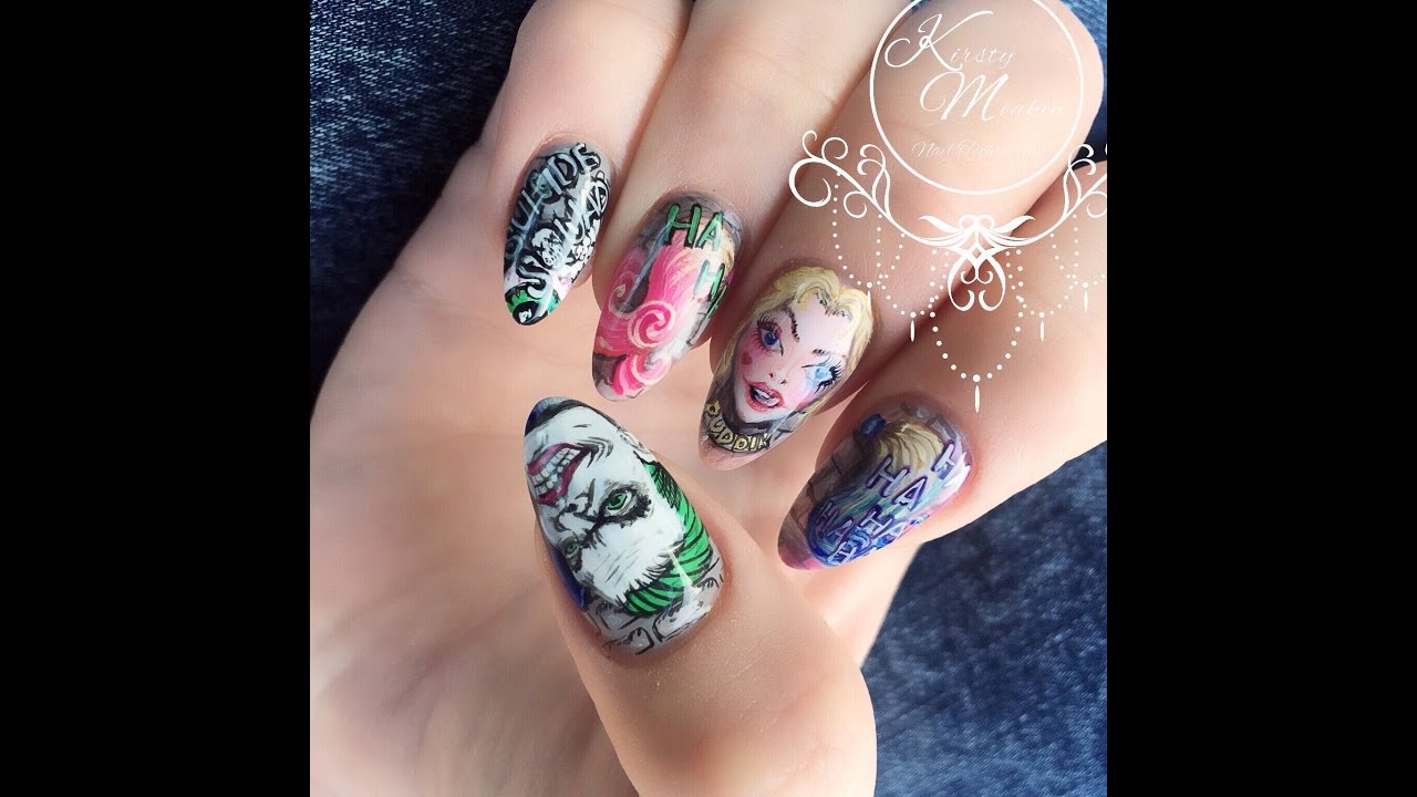 Suicide Squad Nails - Part 1 - Harley Quinn