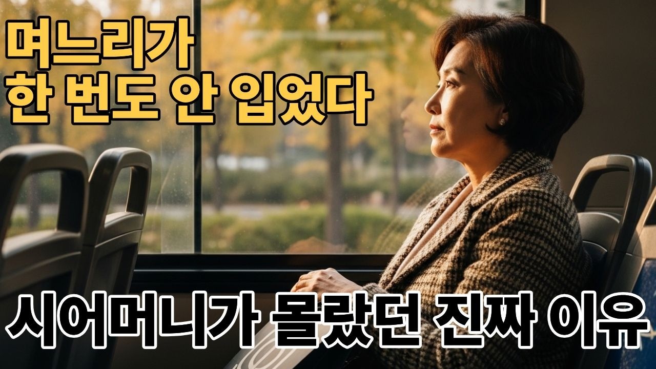 며느리한테 옷을 선물했는데… 한 번도 입지 않았습니다