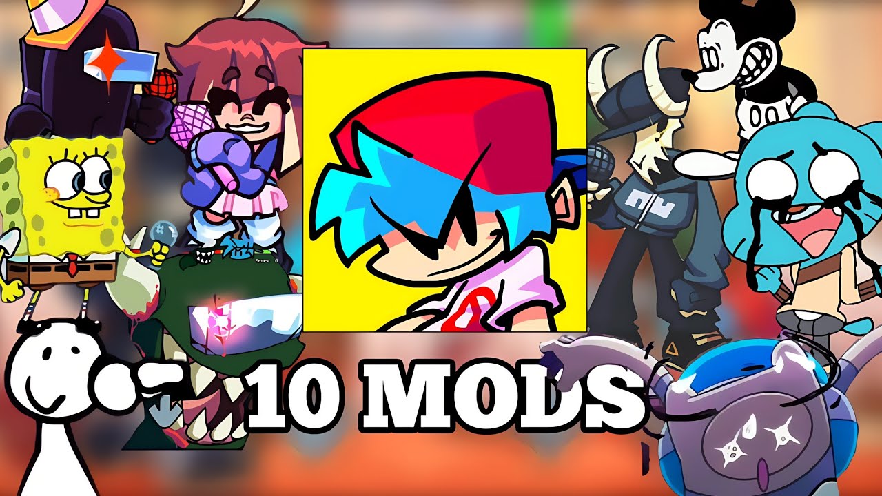 🔥 Top 10 MELHORES MODs de Friday Night Funkin Mobile (FNF Android) 2025 🔥