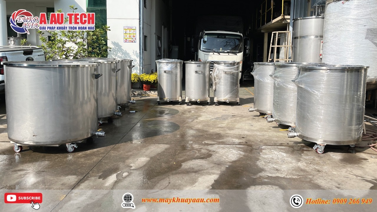 Giao hàng lô bồn chứa inox 200 - 1000 lít - Lh 0909 266 949 (Á Âu)