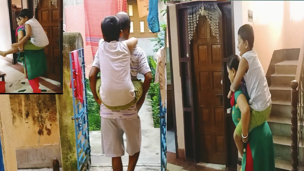 Funny video//Challenge video//Carrying video mom, dad and son 