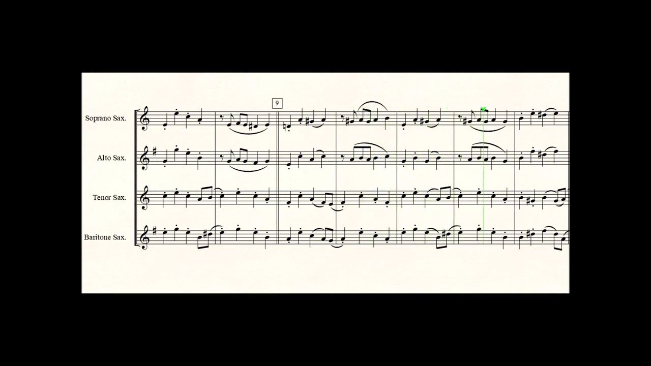 La Cumparsita for Saxophone quartet.