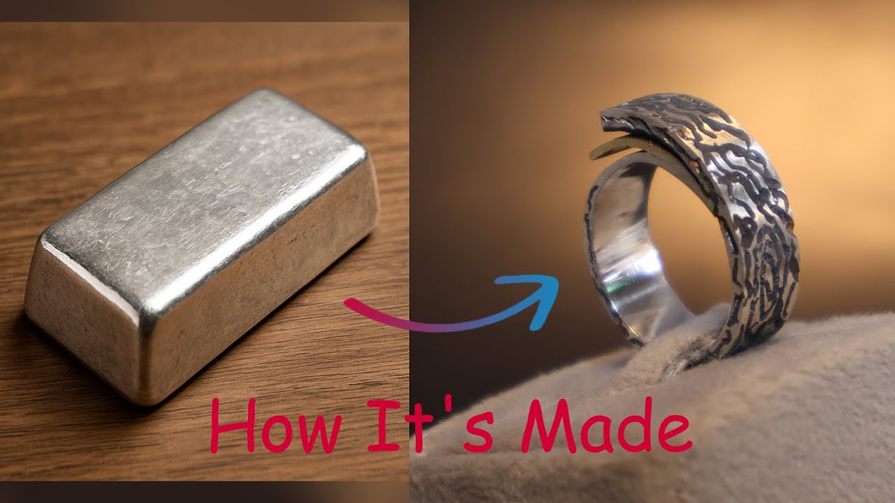 Gold & Silver Wood Texture Ring — Handcrafted Fine Jewelry