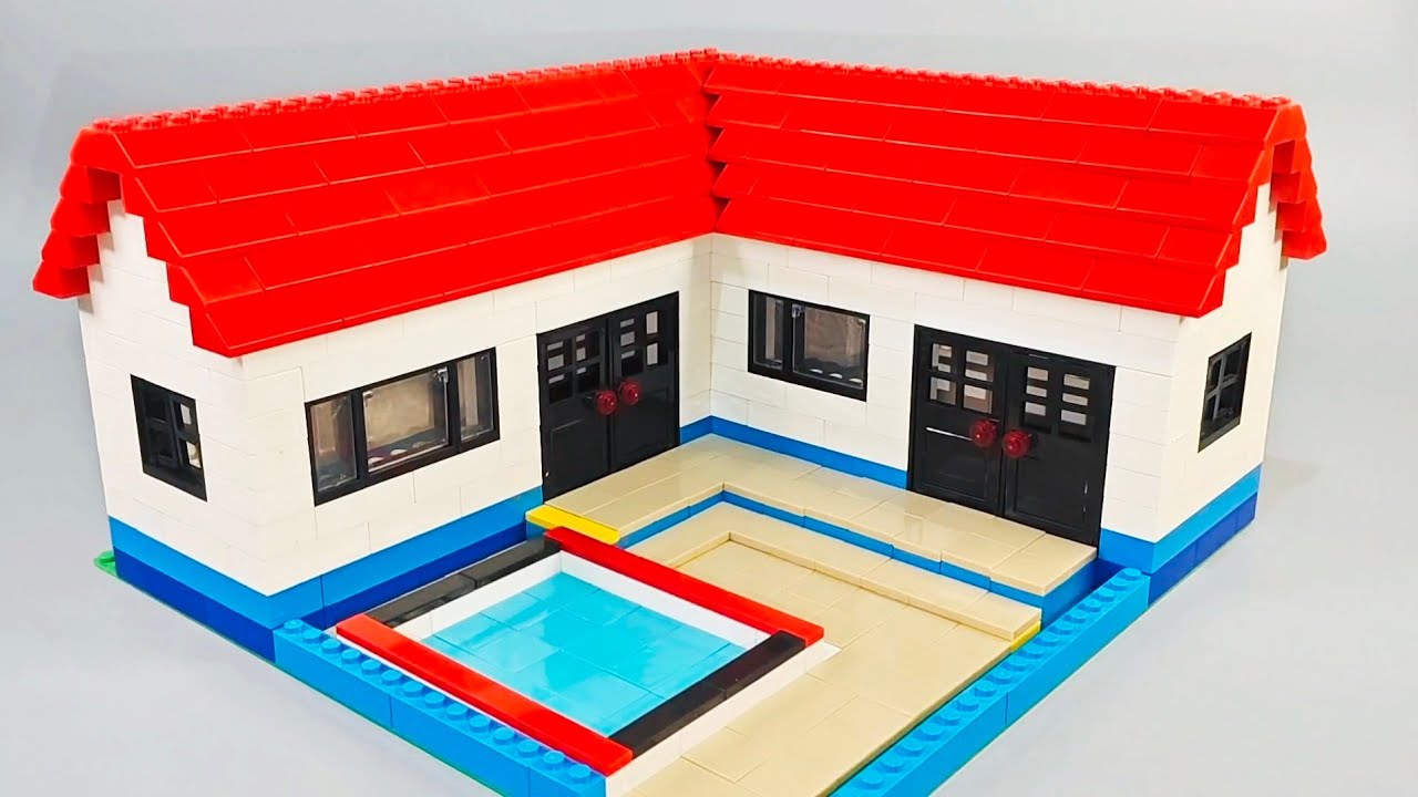 Как построить роскошный современный загородный дом из LEGO (MOC) 🏡 | Инструкция по сборке | Увлек...