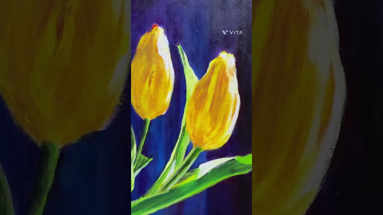 Painting Tulips with Acrylics by Kelly Borsheim