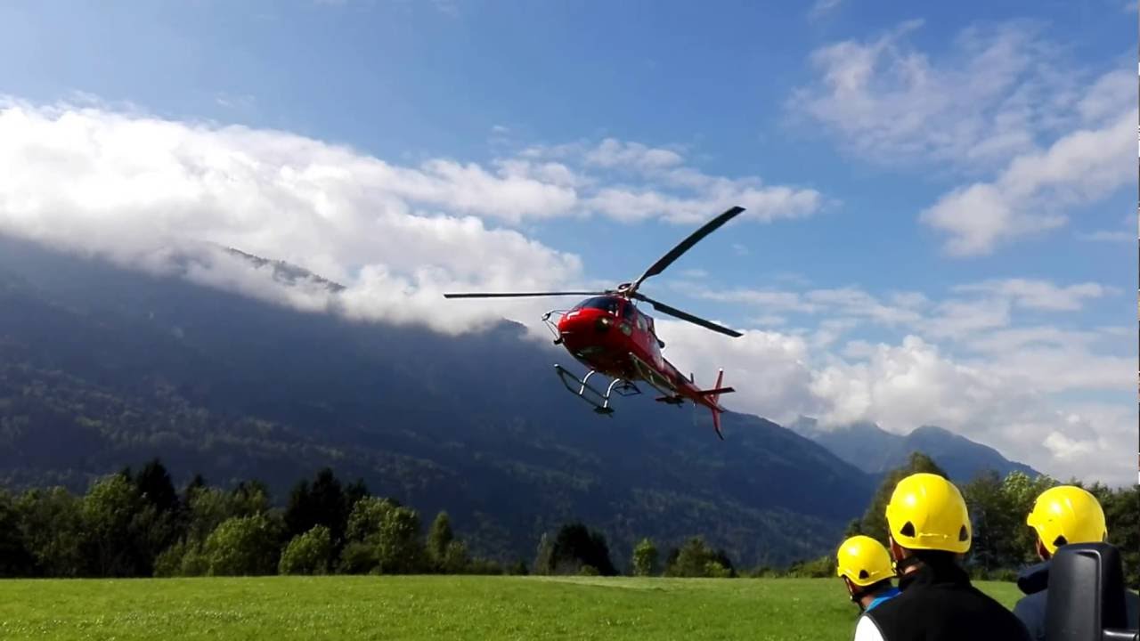 Puma chopper landing in Austria
