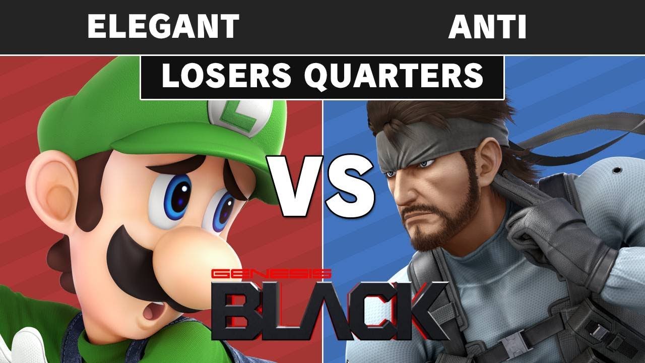 Genesis Black - NVR | Elegant (Luigi) Vs T1 | Anti (Snake) Losers Quarters - Smash Ultimate