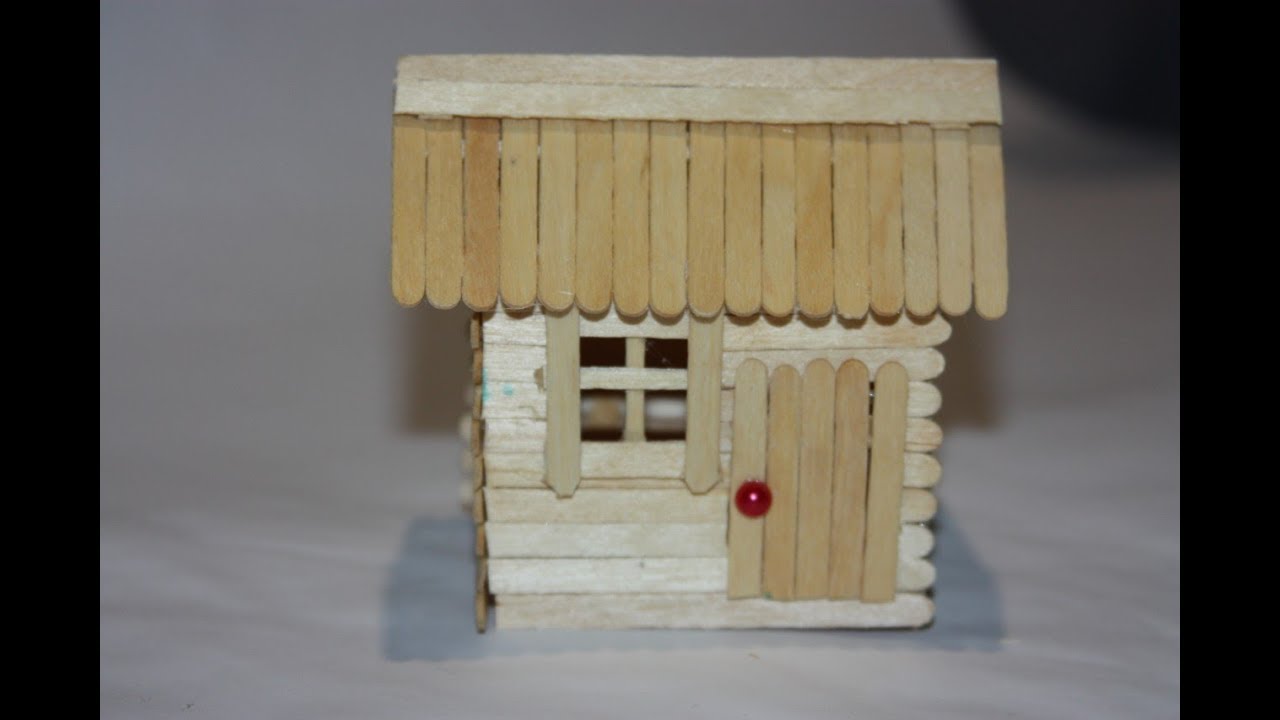 Деревянный домик из палочек!!! Wooden house of sticks !!!