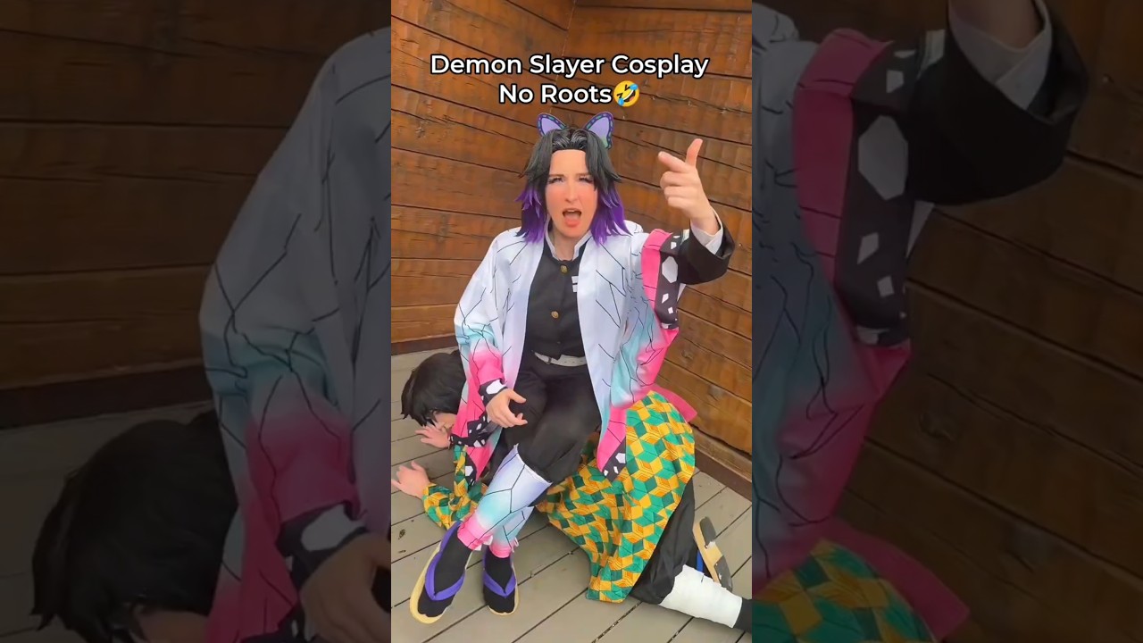 Demon Slayer Cosplay | No Roots💀😂 #kimetsunoyaiba #demonslayer #anime #cosplay #fyp