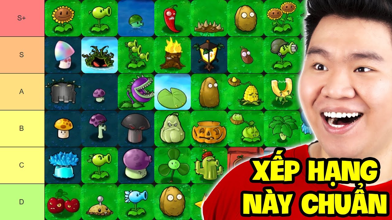 Tôi Xếp Hạng Loài Cây Mạnh Nhất Trong Plants vs Zombie